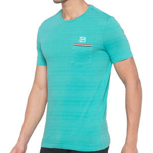 Camiseta Casual de Cuello Redondo para Hombre, Algodón, Tacto Suave, Tejido Teñido Reactivo, Diseño Minimalista, Estilo Casual Urbano - Product Image 2