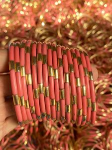 Handcrafted Brass <b>Resin</b> Cuff Bracelets Red & Ivory Gold Plated Trendy Unisex Wedding Gift Micro Insert Handforge Global Impex - Product Image 6