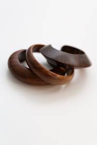 Handmade <b>Wooden</b> Cuff Bangle Bracelet Vintage Style <b>Rustic</b> Fashion Jewelry Geometric/Floral Design Women's Accessory Uttar - Product Image 2
