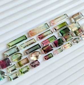 Pierre de tourmaline bio naturelle, facettée, de formes variées, gemme rare en vrac, au prix d'usine de gros. - Product Image 1
