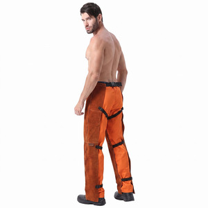 Traje de cuero de vaca con protección contra el vapor, antiestático, anticorte, resistente al calor, ignífugo, resistencia al calor de 500C-1000C, certificado CE - Product Image 5