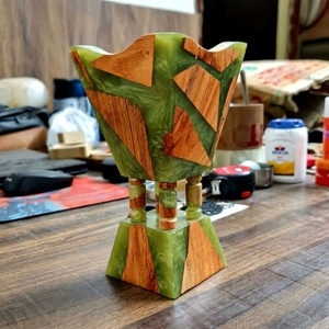 เตาเผาเครื่องหอม PerfumeFlame HASAN CRAFT HC-0001 ทำมือจากไม้จันทน์หอมออร์แกนิก สำหรับเผาบาคูร์ เมดกัน กำยาน กลิ่นอูด ใช้ในพิธีกรรมทางศาสนาอินเดีย - Product Image 4