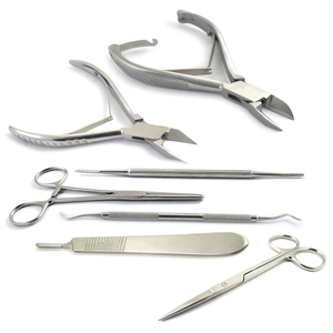 Precios al por mayor: Juego de herramientas de podología profesional de acero inoxidable de la mejor calidad, duradero, curvo y grueso. - Product Image 1