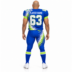 Conjunto de Pantalones y Camiseta de Fútbol Americano Personalizados, Cuello en V, Manga Corta, Transpirable, Antibacterial, Uniforme Personalizado con Cintura Elástica - Product Image 3