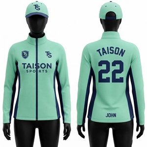 Chaqueta de Entrenamiento de Cricket Premium, 330 GSM, Poliéster, con Capucha, Forro Polar, Impermeable, Ecológica, Transpirable, con Bolsillos, Verde y Negro - Product Image 1