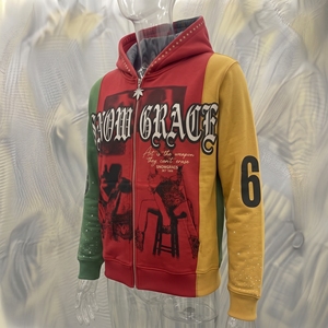 Sudadera con Capucha y Cierre de Cremallera para Hombre Snowgrace, Diseño Color Block, Estilo Urbano, Corte Holgado, Largo Regular, Ropa de Otoño - Product Image 4