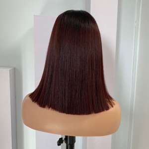 Venta al por mayor Listo para enviar Ombre Dark Brown Bone Straight Extensiones de cabello humano Materia prima Genius Weft a un precio - Product Image 3