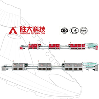 Chaîne de production de chaussures en cuir à double couche SHENGDA Footwear OEM NIR avec machine à coller les baskets et chaussures de sport