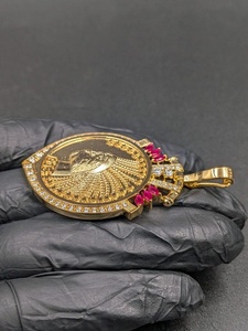 Colgante de Plata 925 para Hombre, Chapado en Oro, con 10 Monedas Indian Head de 915 Dólares Estadounidenses, Moissanita VVS, Estilo Hip Hop, Certificado de Lujo - Product Image 5