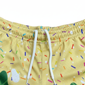 High Quality Custom Wholesale Sublimation Polyester Double <b>Layer</b> Streetwear Men Basketball 5 Inch Custom Mesh Shorts for Men - Product Image 3