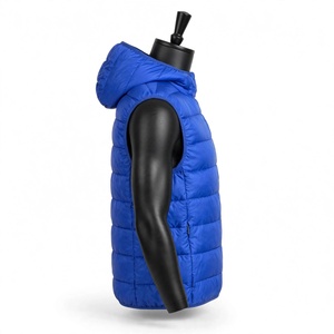 Chaleco Acolchado de Invierno Personalizado para Hombre Sipzo Impex, Chaqueta sin Mangas Azul, Acolchado, con Cierre Completo, Ligero, Cálido, con Capucha - Product Image 5