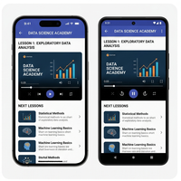 RoyalCraft Unternehmens-Video-Vorlesungs-App Hybrid-Mobil für Online-Kurse Aufgezeichnete Unterrichtsstunden Tutorials Lernvideos