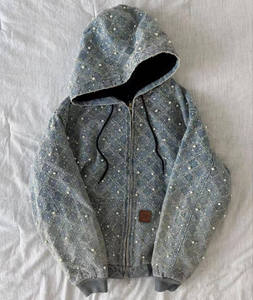 <b>Y2K</b> Rhinestone Hoodie Vintage Crystal Streetwear Sweatshirt Trendy Oversized Casual Fashion Hoodie Urban Fashion Rhinestone Hoo - Product Image 5
