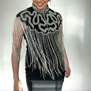 Nuevo de fábrica, de moda, flecos de malla con bordado, lentejuelas, cuentas y borlas, ribete decorativo de encaje con cuentas para vestidos, flecos DIY - Product Image 1