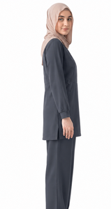 Doctors Nurses <b>Plus</b> <b>Size</b> Custom Logo <b>Scrub</b> Sets for Hospital Use-Cotton Dobby Fabric Stretch Unisex <b>Scrub</b> Tops - Product Image 3