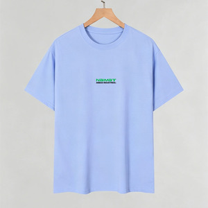 เสื้อยืดผู้ชายทรงหลวม ไหล่ตก สไตล์สตรีทแวร์ เสื้อผ้าฤดูร้อน เรียบง่าย สีพื้น - Product Image 1