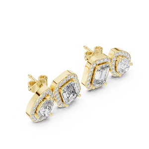 Khatra MOSSANITE Boucles d'oreilles en cristal de mariage en forme d'or 10 carats - Product Image 5
