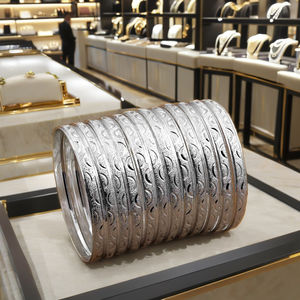 กำไลเงินชุบขายส่ง, กำไลเงินชุบแบบดั้งเดิม, กำไลแฟชั่น, กำไลทองเหลืองชุบเงิน, กำไลเงินสั่งทำ - Product Image 2