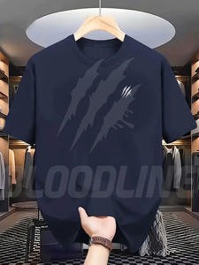 เสื้อยืดผู้ชายทรงปกติ สีแดงเลือดหมู แขนสั้น คอวี ผ้าฟลีซถัก 100% ผ้าฝ้ายเนื้อเรียบ แห้งเร็ว น้ำหนัก 220 กรัม - Product Image 4