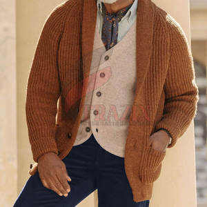 เสื้อคาร์ดิแกนถักแบบคลาสสิกสำหรับผู้ชาย แขนยาว ติดกระดุม นุ่ม อุ่น สวมใส่สบาย เหมาะสำหรับทำงาน ออฟฟิศ กิจกรรมกลางแจ้ง เสื้อผ้าลำลอง เสื้อคาร์ดิแกนถักสำหรับทำงาน - Product Image 6