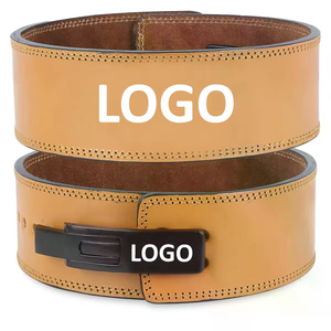 Ceinture de musculation en cuir à motif vert avec levier de réglage rapide et boucle en acier pour maintien sécurisé de la taille - Product Image 6