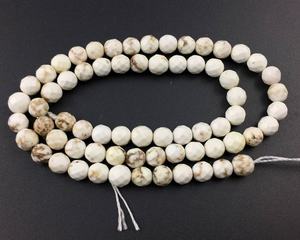 ลูกปัดแมกนีไซต์ธรรมชาติทรงเหลี่ยม ลูกปัดพลอยทรงกลม ร้อยเป็นเส้น สำหรับทำเครื่องประดับ งานฝีมือ DIY - Product Image 4