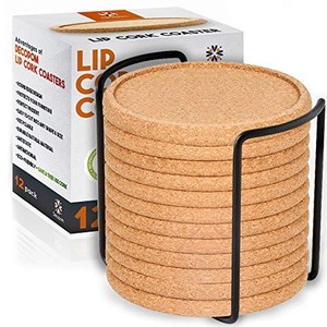 Juego de Posavasos de Corcho FSC al por Mayor |   Posavasos Ecológicos Naturales con Soporte - Product Image 1