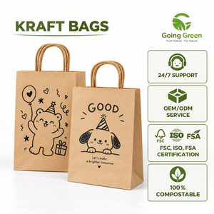 Bolsas de Regalo de Papel Kraft Ecológicas al por Mayor, Impresión Personalizada, Asa Retorcida, Certificación FSC, Embalaje OEM para Alimentos al por Menor - Product Image 2