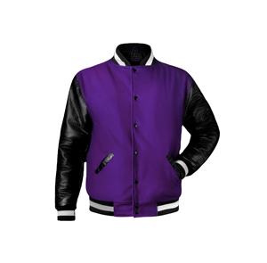 Veste universitaire en laine pour homme avec logo personnalisé, coupe-vent, nouveau design avec manches en cuir, vêtements d'extérieur, respirante, taille standard - Product Image 1