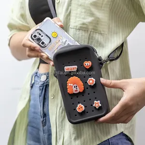 新着シリコンクロスボディショルダー携帯電話バッグウォレットバッグ電話財布女の子のための携帯電話バッグ
