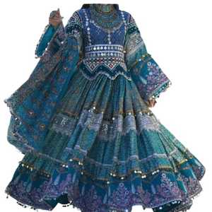 ชุดแต่งงานแบบอัฟกันคุชี ซาลวาร์ คามีซ คุณภาพสูง ขายส่งยอดนิยม ดีไซน์ทันสมัย แต่งลูกไม้ระบาย ระบายอากาศได้ดี สวมใส่สบาย สไตล์วินเทจ - Product Image 1