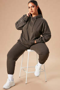 Ensemble de sweats à capuche oversize grande taille pour femme, style streetwear décontracté, fournisseur USA - Product Image 3
