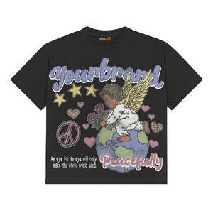 T-shirts sportifs à la mode personnalisés de conception haut de gamme, 100% coton, col rond, coupe ample pour hommes, prix de gros - Product Image 4