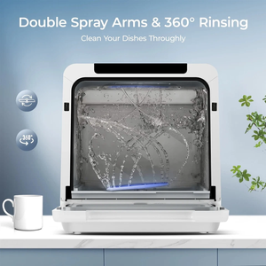 Lavavajillas de encimera S-i-m-z-l-i-f-e con tanque de 5 litros, 5 programas, secado por aire y capacidad para 4 servicios. - Product Image 6