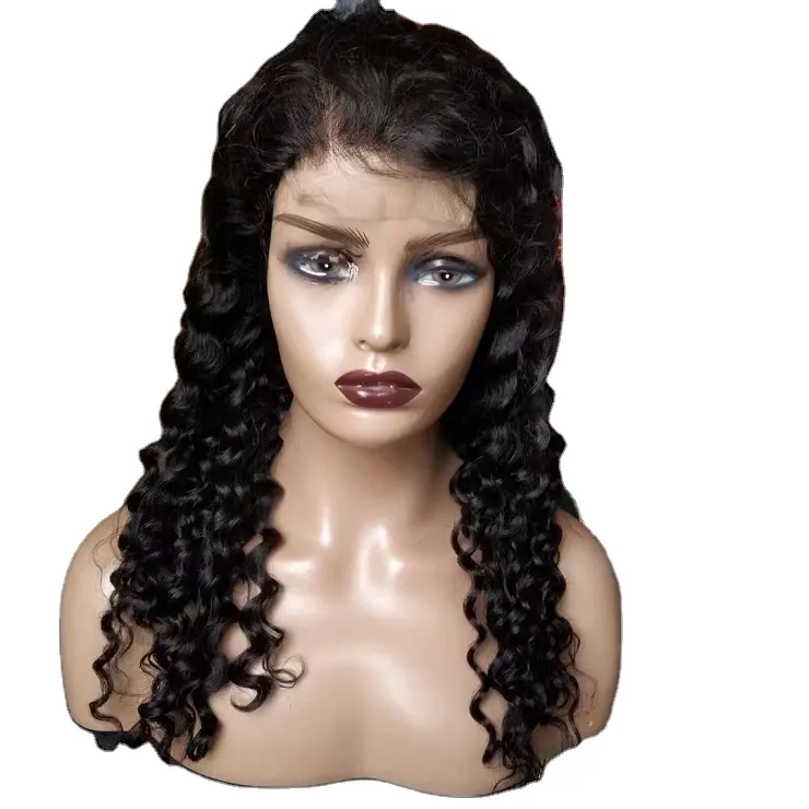 Großhandel 180 Dichte echthaar HD 360 Vollspitzen-Perücke und Spitzen-Vorderteilperücke Mischungen Haarperücken Vorgezupft für schwarze Frauen