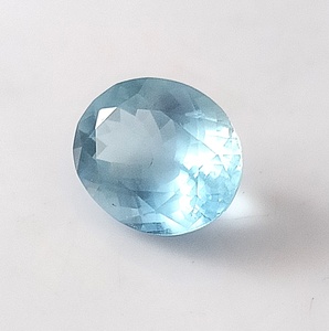 Piedra Preciosa Suelta de Aguamarina Natural con Corte Ovalado, Color Azul Hielo Facetado, 2.85 Quilates, Gemas de Zafiro Internacionales para Joyería - Product Image 2
