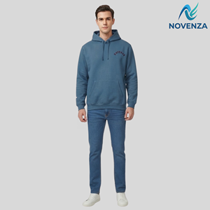 Sudadera con Capucha de Forro Polar de Color Personalizado Novenza, Sudadera con Capucha de Manga Larga, Suave y Transpirable - Product Image 3