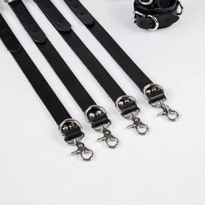 Handmade Genuine Leather Adjustable Two Straps <b>Bed</b> Restraints Harness Set Custom <b>Bondage</b> Cuffs Adult Products RTTS-0119 - Product Image 5