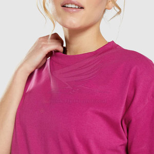 T-shirt en toile pour femme de haute qualité - Léger, couleur et logo personnalisés, respirant, 100% coton, vêtements décontractés - Product Image 5