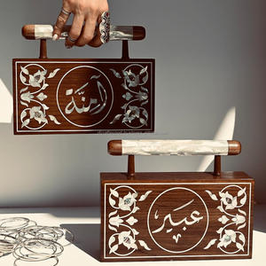 กระเป๋าคลัทช์ไม้สไตล์วินเทจสุดหรูสำหรับผู้หญิงสำหรับงานราตรีหรูหราสไตล์วินเทจ - Product Image 2