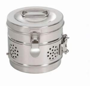 Recipiente de Acero Inoxidable Manual Reutilizable con Certificación CE para Esterilización de Instrumentos Quirúrgicos Hospitalarios - Product Image 2