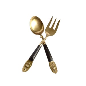Juego de cubiertos metálicos multiusos para comedor, cocina, restaurante, hotel, acero inoxidable, diseño elegante y duradero. - Product Image 1