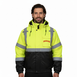 Cinta Reflectante de Poliéster de Alta Visibilidad ANSI Clase 2 Hecha a Medida, Ropa de Trabajo Impermeable con Luz LED Intermitente, Logotipo y Color Personalizados - Product Image 1