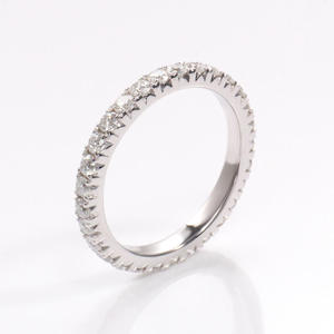 Diamond <b>Wedding</b> Ring Band 10K 14K 18K Gold 2mm DEF VS Round Cut Loose Lab Grown Diamond Half Eternity Ring Best Price wholesale - Product Image 2