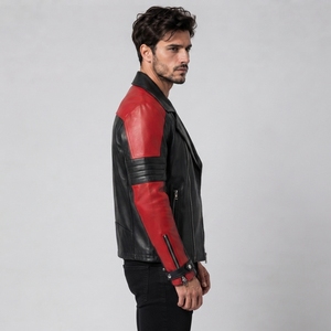Vestes en cuir pour hommes en gros, manteaux à col rabattu, blousons bombardiers en cuir pour hommes, vestes décontractées pour hommes, conception avec service OEM - Product Image 6
