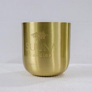 Pot à bougie en laiton massif fait main, logo personnalisé, résistant à la chaleur, durable, pour bougies votives et de soja, 16 oz, décoration d'intérieur - Product Image 3