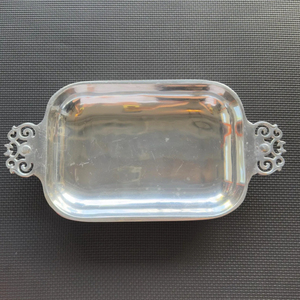 Plateau rectangulaire en acier inoxydable poli, plateau de présentation en métal, plateaux de mariage luxueux pour la décoration de table - Product Image 2