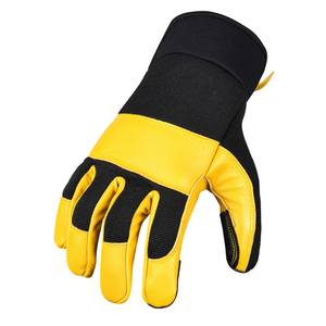 Guantes de trabajo transpirables de piel de oveja con doble palma para uso industrial, con forro de algodón suave y duradero, talla XL para hombre. - Product Image 4