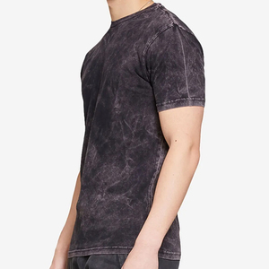 เสื้อยืดแขนสั้นผู้ชายลายมัดย้อม ผ้าฝ้าย 100% ทรงเข้ารูป คอกลม ผ้าเจอร์ซีย์ถัก สวมใส่สบาย ความยาวปกติ - Product Image 2
