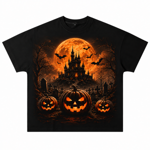 Custom <b>Halloween</b> Ghost Graphic T <b>Shirt</b> | 100% Cotton Oversized Unisex Tee | <b>Halloween</b> Graphic T-<b>shirts</b> For <b>Men</b> - Product Image 1